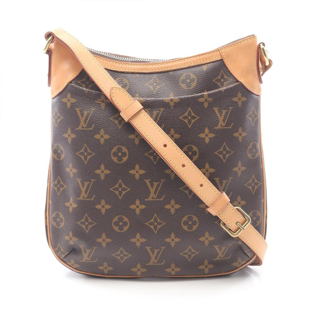 Louis Vuitton Odeon Shoulder Bag Canvas Leather Monogram Brown